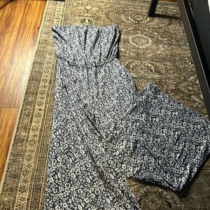 ALTR’D STATE bellbottom strapless jumpsuit